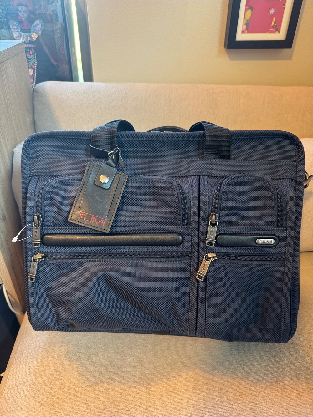 Tumi Alpha 2 ballistic briefcase bag.